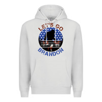 Dove Grey let's go brandon bigfoot Premium Hoodie - Jasminsmagicworld