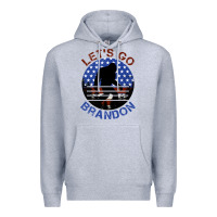 Heather Grey let's go brandon bigfoot Premium Hoodie - Jasminsmagicworld