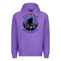 Purple let's go brandon bigfoot Premium Hoodie - Jasminsmagicworld