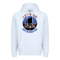 White let's go brandon bigfoot Premium Hoodie - Jasminsmagicworld