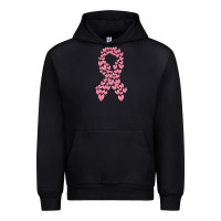 Black breast cancer ribbon Urban Hoodie - MaliasSmallBusiness