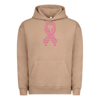Pigment Burro breast cancer ribbon Urban Hoodie - MaliasSmallBusiness