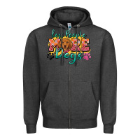 Charcoal Heather less people more dogs Zipper Hoodie - Zillion Design Studio