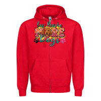 Red less people more dogs Zipper Hoodie - Zillion Design Studio