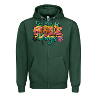 Sports Green less people more dogs Zipper Hoodie - Zillion Design Studio