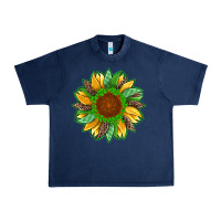 Navy st patricks sunflower with leopard  shamrock and glitter Urban Heavy Tee - Artiststas