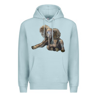 Blue Mist Baby Elephant Premium Hoodie - LillyAllenDesigns