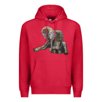 Cardinal Baby Elephant Premium Hoodie - LillyAllenDesigns