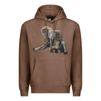 Chestnut Baby Elephant Premium Hoodie - LillyAllenDesigns