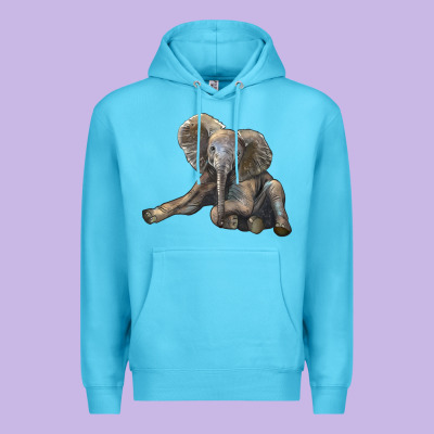 Baby Elephant Premium Hoodie Designed By Lillyallendesigns
