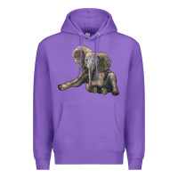 Purple Baby Elephant Premium Hoodie - LillyAllenDesigns