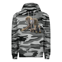 Slate Camo Baby Elephant Premium Hoodie - LillyAllenDesigns