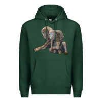 Sports Green Baby Elephant Premium Hoodie - LillyAllenDesigns
