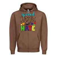 Chestnut spread love not hate Zipper Hoodie - texasbilliewilder