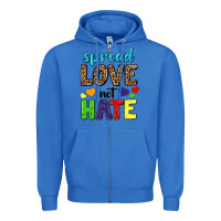 True Royal spread love not hate Zipper Hoodie - texasbilliewilder