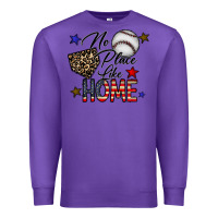 Purple no place like home Premium Sweatshirt - CowhideDigitalArt