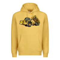 Antique Gold Articulated Hauler Premium Hoodie - LillyAllenDesigns