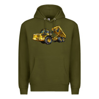 Army Green Articulated Hauler Premium Hoodie - LillyAllenDesigns