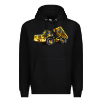 Black Articulated Hauler Premium Hoodie - LillyAllenDesigns