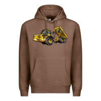 Chestnut Articulated Hauler Premium Hoodie - LillyAllenDesigns