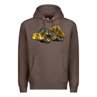 Coffee Articulated Hauler Premium Hoodie - LillyAllenDesigns