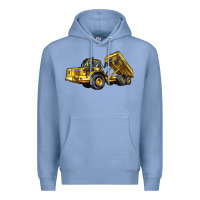 Colony Blue Articulated Hauler Premium Hoodie - LillyAllenDesigns