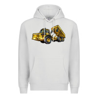 Dove Grey Articulated Hauler Premium Hoodie - LillyAllenDesigns
