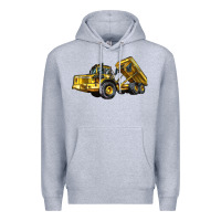 Heather Grey Articulated Hauler Premium Hoodie - LillyAllenDesigns