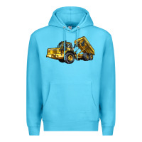 Ocean Blue Articulated Hauler Premium Hoodie - LillyAllenDesigns