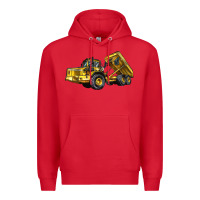 Red Articulated Hauler Premium Hoodie - LillyAllenDesigns