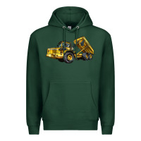 Sports Green Articulated Hauler Premium Hoodie - LillyAllenDesigns