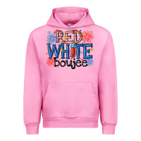 Fuchsia Pink red white boujee Urban Hoodie - MaliasSmallBusiness