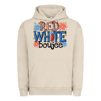 Pigment French Oak red white boujee Urban Hoodie - MaliasSmallBusiness