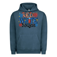 Pigment Midnight Navy red white boujee Urban Hoodie - MaliasSmallBusiness