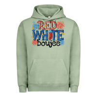 Pigment Oil Green red white boujee Urban Hoodie - MaliasSmallBusiness