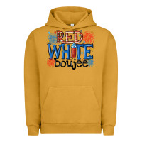 Pigment Peanut Butter red white boujee Urban Hoodie - MaliasSmallBusiness