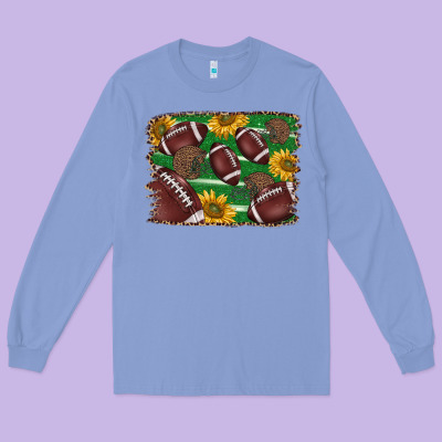 American Football Background Long Sleeve Tee Designed By Barkaloodesign