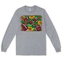Heather Grey American football background Long Sleeve Tee - BarkalooDesign