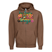 Chestnut less people more dogs paw zillion Zipper Hoodie - Zillion Design Studio