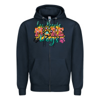 Navy less people more dogs paw zillion Zipper Hoodie - Zillion Design Studio