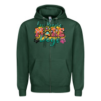 Sports Green less people more dogs paw zillion Zipper Hoodie - Zillion Design Studio