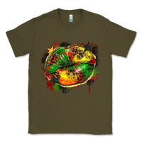 Army Green juneteenth lips Classic Tee - Zillion Design Studio