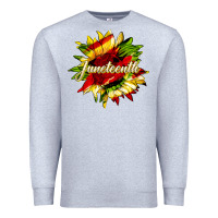 Heather Grey juneteenth sunflower black lives matter Premium Sweatshirt - HRA Design Shop