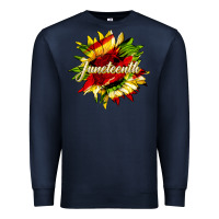 Navy juneteenth sunflower black lives matter Premium Sweatshirt - HRA Design Shop