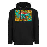 Black teacher life skinny metal can holder Heavyweight Hoodie - HRA Design Shop