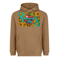 Toasted Coconut teacher life skinny metal can holder Heavyweight Hoodie - HRA Design Shop