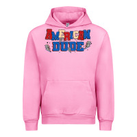 Fuchsia Pink american dude Urban Hoodie - MaliasSmallBusiness