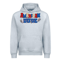 Heather Grey american dude Urban Hoodie - MaliasSmallBusiness