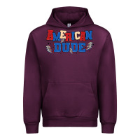 Mauve Wine american dude Urban Hoodie - MaliasSmallBusiness