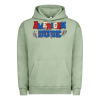 Pigment Oil Green american dude Urban Hoodie - MaliasSmallBusiness